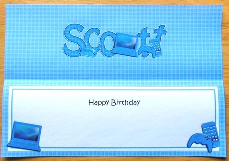 Birthday Scott Gadgets & Gizmos Large Dl Insert by Joyce Watson