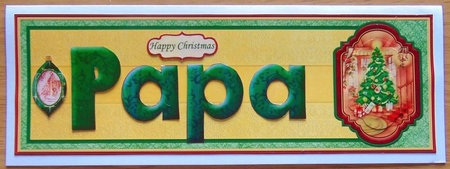 Create Any Name Vintage Christmas Tree Card Kit by Joyce Watson
