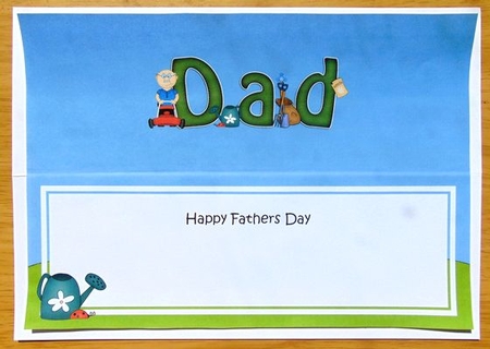 Happy Fathers Day Dad Matching Large Dl Insert by Joyce Watson
