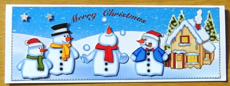 Snowman Fun Large Dl by Joyce Watson