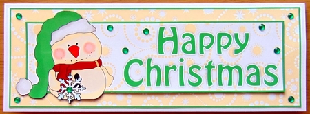 Sweet Little Snowman Happy Christmas Large Dl by Joyce Watson