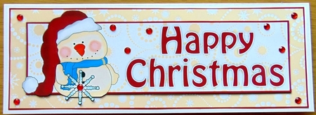 Sweet Little Snowman Happy Christmas Large Dl by Joyce Watson