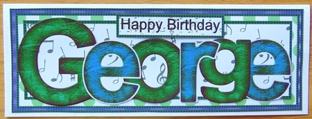 Large Dl Card George by Joyce Watson