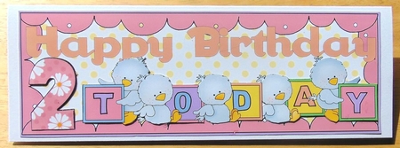 Large Dl Card - Bird Blocks - 2 Today by Joyce Watson