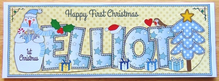 Snowman 1st Xmas Elliot Large Dl by Joyce Watson