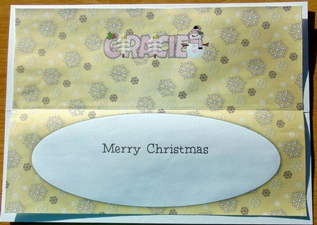 Cute Snowman Gracie Large Dl Insert by Joyce Watson
