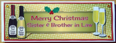 Christmas Champagne Sister & Brother in Law Large Dl by Joyce Watson