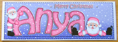 Xmas Anya Santa Large Dl & 3D Decoupage by Joyce Watson