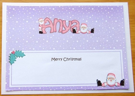 Xmas Anya Santa Matching Large Dl Insert by Joyce Watson