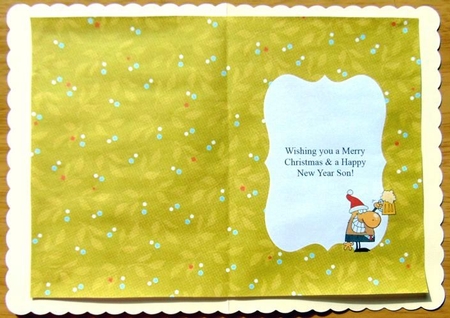 Merry Christmas Son Beer Man Insert by Joyce Watson