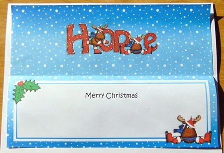 Xmas Hope Rudolph Matching Large Dl Insert by Joyce Watson