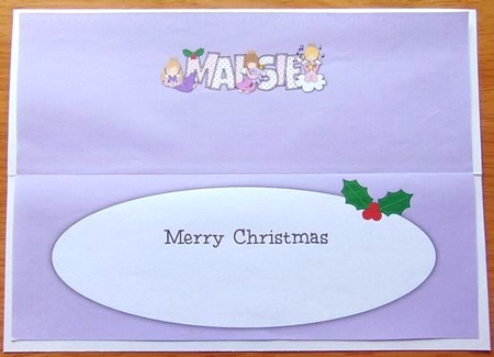 Christmas Angels Maisie Large Dl Insert by Joyce Watson
