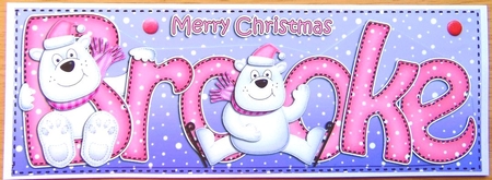 Xmas Brooke Polar Bears Large Dl & 3D Decoupage by Joyce Watson