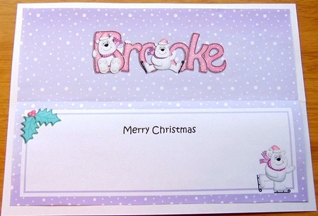 Xmas Brooke Polar Bears Matching Large Dl Insert by Joyce Watson