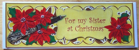 Red Lem Poinsettia My Sister Xlarge Dl Decoupage Topper by Joyce Watson
