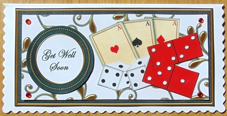 Mens White Games Get Well Soon Dl Decoupage Topper by Joyce Watson