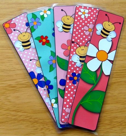 Flowers and Bees Bookmarks 2 by Joyce Watson