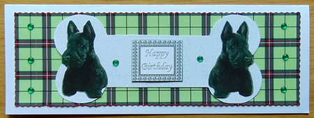 Pale Green Tartan Background by Joyce Watson