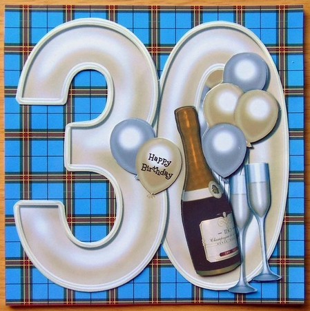 Sky Blue Tartan Background by Joyce Watson