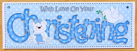 Large Dl Christening Teddy 3D Decoupage by Joyce Watson