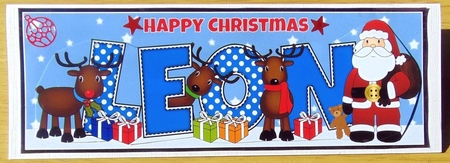 Santa and His Reindeers Leon Large Dl by Joyce Watson