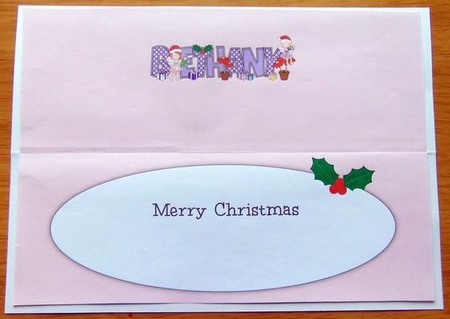 Christmas Fairies Bethany Large Dl Insert by Joyce Watson