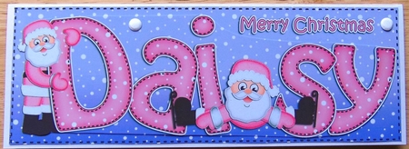 Xmas Daisy Santa Large Dl & 3D Decoupage by Joyce Watson