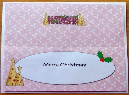 Buttons Christmas Trees Natasha Large Dl Insert by Joyce Watson