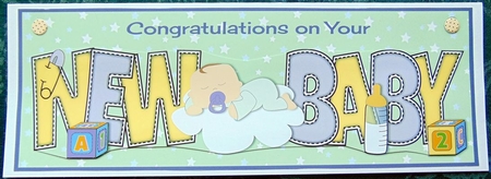 Cute Baby on Cloud New Baby Large Dl by Joyce Watson