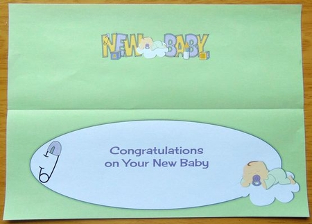 Cute Baby on Cloud New Baby Large Dl Insert by Joyce Watson