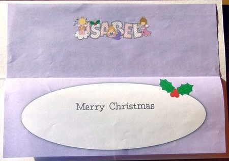 Christmas Angels Isabel Large Dl Insert by Joyce Watson