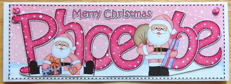 Large Dl Xmas Phoebe Santa 3D Decoupage by Joyce Watson