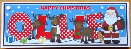 Santa and His Reindeers Ollie Large Dl by Joyce Watson