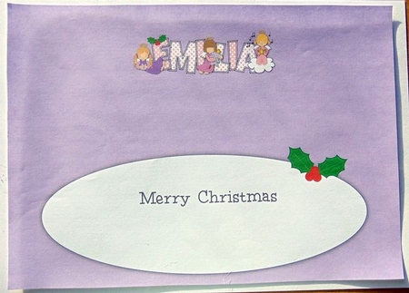 Christmas Angels Emilia Large Dl Insert by Joyce Watson