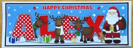Santa and His Reindeers Alex Large Dl by Joyce Watson