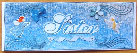 Winter Angels Sister Dl Card with Optional Embellishments. by Joyce Watson