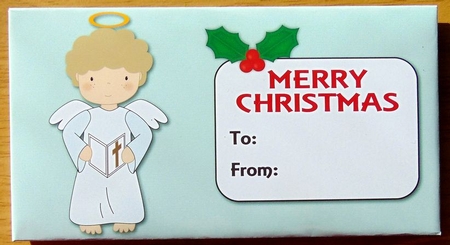 Christmas Angel with Bible Money Wallet by Joyce Watson