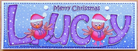 Large Dl Xmas Lucy Robins 3D Decoupage by Joyce Watson