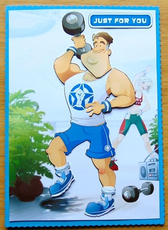 Get Fit Dude (blue) by Joyce Watson