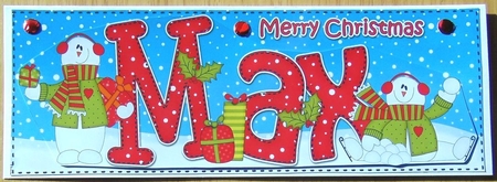 Large Dl Xmas Max Snowman 3D Decoupage by Joyce Watson
