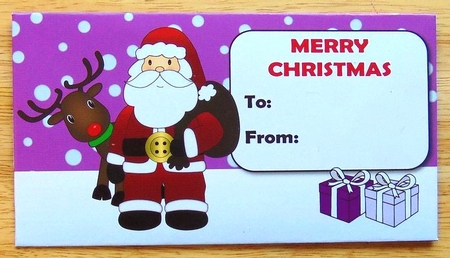 Santa and Rudolf Money Wallet 4 by Joyce Watson