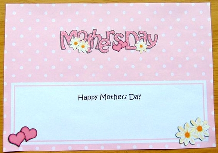Large Dl Mothers Day Hearts & Flowers Insert by Joyce Watson