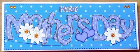 Large Dl Mothers Day Hearts & Flowers 3D Decoupage by Joyce Watson