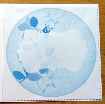 Blue Rose Circle2 Matching Circle 7in Insert Panel by Joyce Watson