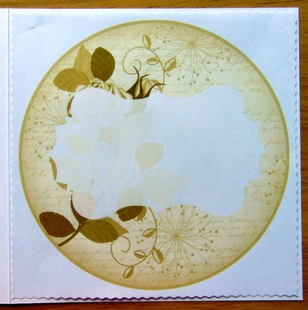 Tea Rose Circle2 Matching Circle 7in Insert Panel by Joyce Watson