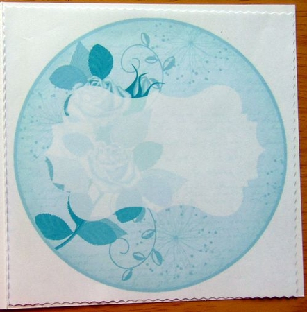 Teal Rose Circle2 Matching Circle 7in Insert Panel by Joyce Watson