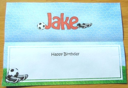 Large Dl Birthday Jake Football Insert by Joyce Watson