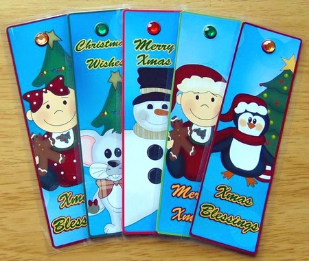 5 Beautiful Christmas Bookmarks #6 by Joyce Watson