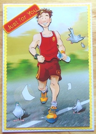Jogger Dude (red) by Joyce Watson