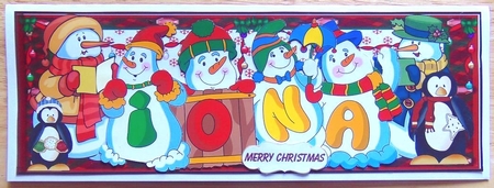 Snowmen Names Large Dl - Iona by Joyce Watson